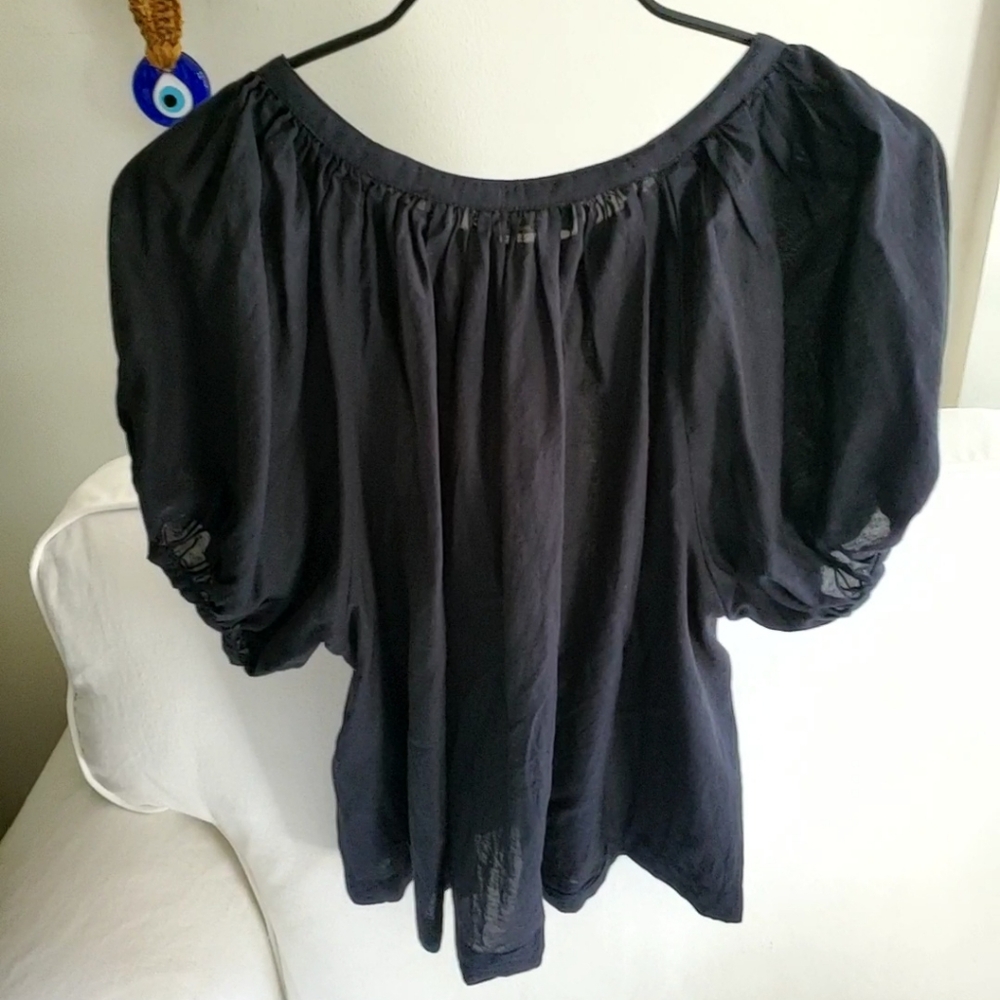 Doen Black June Top Blouse Button Down XXS - Picture 3 of 3